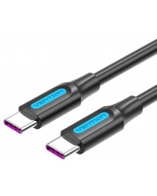 Кабел Vention - COTBD, Fast Charge, USB-C/USB-C, 0.5 m, черен -1
