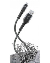 Кабел Cellularline - Tetra Force, USB-A/Micro USB, 1.2 m, черен -1