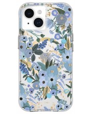 Калъф Case-Mate - Rifle Paper Garden Party Blue MagSafe, iPhone 15