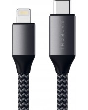 Кабел Satechi - ST-TCL18M, USB-C/Lightning, 1.8 m, сив -1