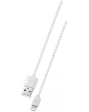 Кабел Ploos - 6560, USB-A/Lightning, 1 m, бял
