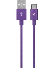 Кабел ttec - AlumiCable, USB-A/USB-C, 1.2 m, лилав
