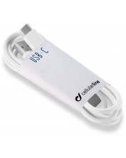 Кабел Techaway - 5991, USB-A/USB-C, 0.9 m, бял -1