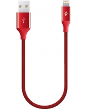 Кабел ttec - AlumiCable, USB-A/Lightning, 0.3 m, червен -1