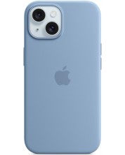 Калъф Apple - Silicone MagSafe, iPhone 15, Winter Blue -1