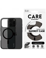 Калъф CARE - Smokey Black MagSafe, iPhone 16 Pro, черен/прозрачен -1