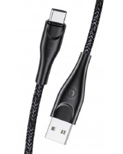 Кабел USAMS - SJ398USB01, USB-A/USB-C, 3 m, черен