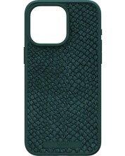 Калъф Njord - Salmon Leather MagSafe, iPhone 15 Pro Max, зелен
