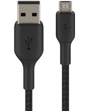Кабел Belkin - Boost Charge, Micro USB/USB-A, Braided, 1 m, бял