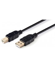 Кабел Manhattan - 2075100004, USB A/USB-B, 5 m, черен