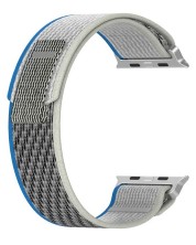 Каишка Techsuit - W039 Nylon, Apple Watch, 38/40/41 mm, сива/синя