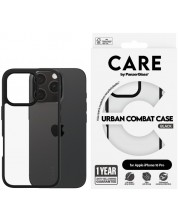 Калъф CARE - Urban Combat Black Frame, iPhone 16 Pro, черен/прозрачен -1