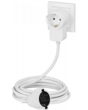 Кабел Hama - Powerplug, допълнителен контакт, 3m, бял