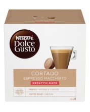 Кафе капсули NESCAFE Dolce Gusto - Cortado Espresso Macchiato Decaffeinato, 16 напитки
