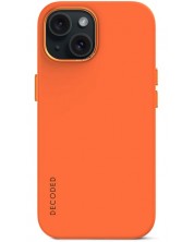 Калъф Decoded - AntiMicrobial Silicone, iPhone 15, оранжев