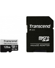 Карта памет Transcend - Ultra Performance, 128GB, 340S microSDXC, UHS-I, U3, A2, V30  + адаптер -1