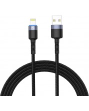 Кабел Tellur - TLL155324, USB-A/Lightning, 2 m, черен