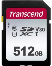 Карта памет Transcend - 512GB, SDXC, UHS-I U3 Class10 -1