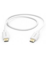 Кабел Hama - 201590, USB-C/USB-C, 1 m, бял