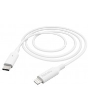 Кабел Hama - 201598, USB-C/Lightning, 1 m, бял