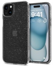 Калъф Spigen - Liquid Crystal Glitter, iPhone 15, Crystal Quartz