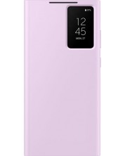 Калъф Samsung - Clear View, Galaxy S23 Ultra, лилав