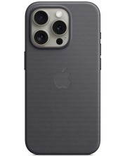 Калъф Apple - FineWoven MagSafe, iPhone 15 Pro, черен