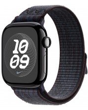 Каишка Apple - Nike Sport Loop, Apple Watch, 42 mm, черна/синя -1