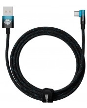 Кабел Baseus - MVP 2, USB-A/USB-C, 2 m, черен/син