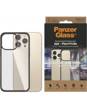 Калъф PanzerGlass - ClearCase Antibacterial, iPhone 14 Pro Max, черен