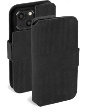 Калъф Krusell - Leather Wallet, iPhone 13 mini, черен