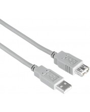 Кабел Hama - 200906, USB-A/USB-A, 3 m, сив