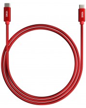 Кабел Yenkee - 2075100313, USB-C/USB-C, 1 m, червен