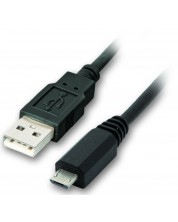 Кабел VCom - CU271, USB-A/Micro USB, 1 m, черен