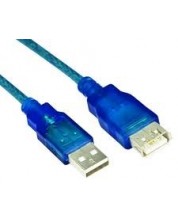 Кабел VCom - CU202-TL, USB-A/USB-A, 5 m, черен -1