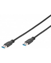 Кабел Vivanco - 45249, USB-A/USB-A, 1.8 m, черен