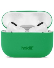 Калъф за слушалки Holdit - Silicone, AirPods Pro 1/2, зелен