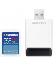 Карта памет Samsung - PRO Plus, 256GB, SDXC + USB четец -1