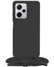 Калъф Techsuit - Crossbody Lanyard, Redmi Note 12 Pro Plus, черен