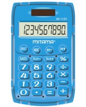 Калкулатор Mitama Trendy - 10-разряден, джобен, син -1