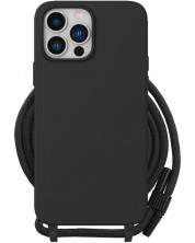 Калъф Techsuit - Crossbody Lanyard, iPhone 15 Pro Max, черен