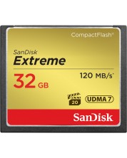 Карта памет SanDisk - Extreme, 32GB, CF, UDMA 7, жълта -1