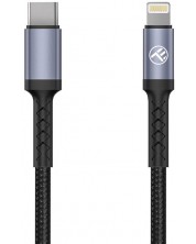 Кабел Tellur - TLL155384, USB-C/Lightning, 1 m, черен