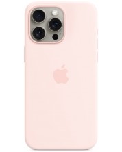 Калъф Apple - Silicone MagSafe, iPhone 15 Pro Max, Light Pink