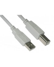 Кабел VCom - CU201, USB-A/USB-B, 1.8 m, сив -1
