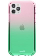 Калъф Holdit - SeeThru, iPhone 11 Pro, Grass green/Bright Pink