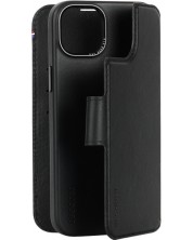 Калъф Decoded - Leather Wallet, iPhone 15 Plus, черен