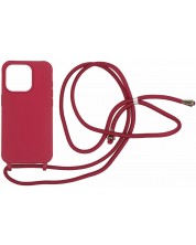 Калъф Mobile Origin - Lanyard, iPhone 15 Pro, Cherry