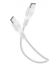 Кабел Cellularline - 3746, USB-С/USB-С, 1.2 m, бял -1