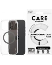 Калъф CARE - Urban Combat Black MagSafe, iPhone 16 Pro, прозрачен -1